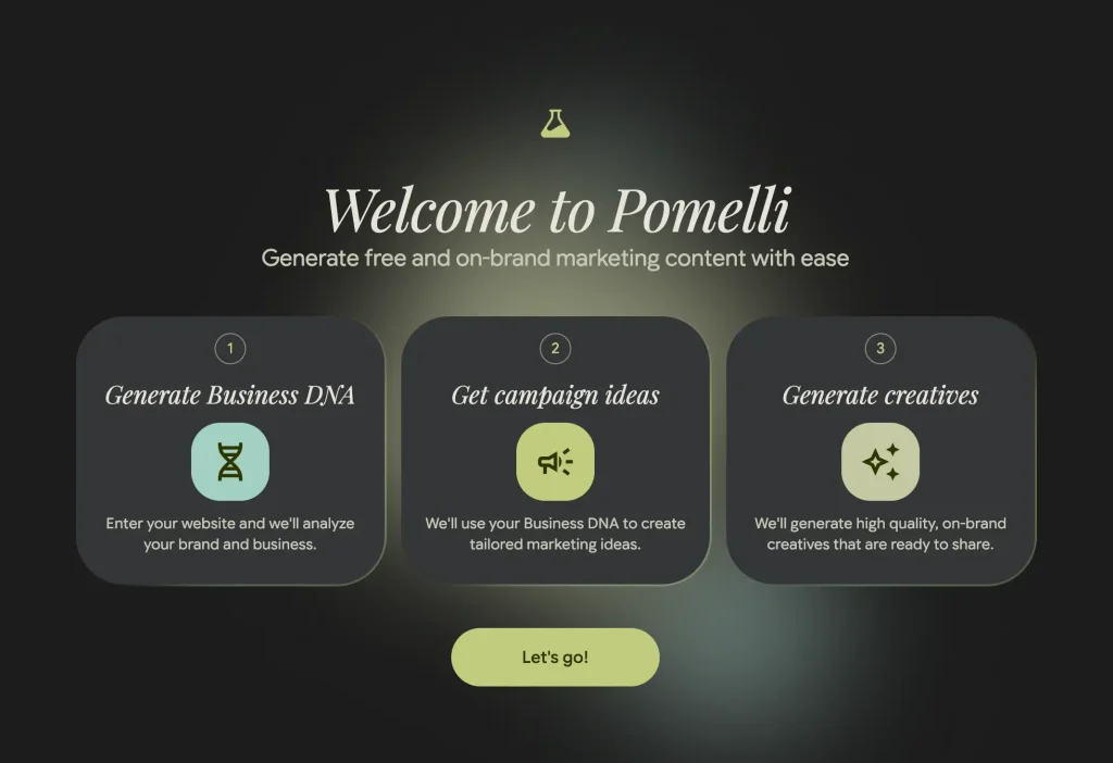 welcome to pomelli